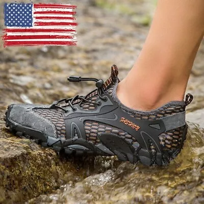 Mens Quick Dry Water Shoes Outdoor Trekking Non-slip Wading Sneakers • $22.64