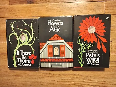 $29.99 • Buy Lot Of First 3 V.C. Andrews Novels In Flowers In The Attic Series~BCE HC/DJ