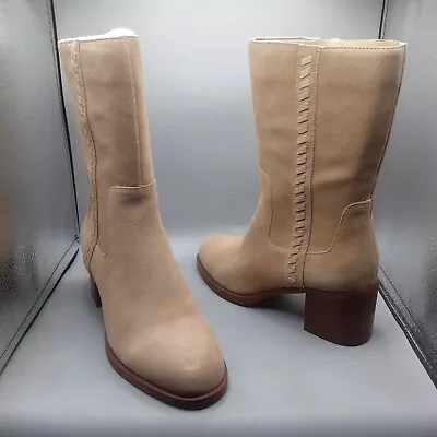 Vince Camuto Zelcinna Boots Women's 8M Beige Tortilla Suede Water-repellent • $49.99