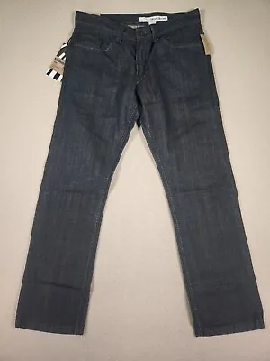 DKNY Jeans Mens 30x30 Bleecker Slim Fit Low Rise Blue Denim Dark Wash NWT 7 • $17.47