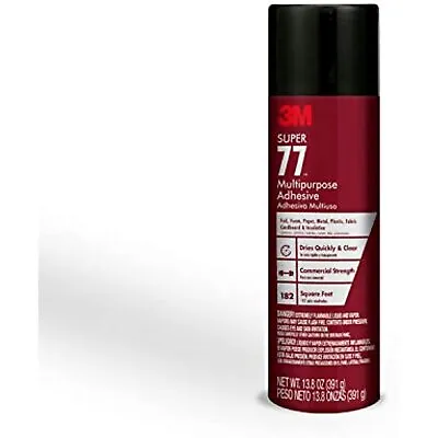 $21.95 • Buy 3M Super 77 Multipurpose Spray Adhesive, 13.8 Oz.
