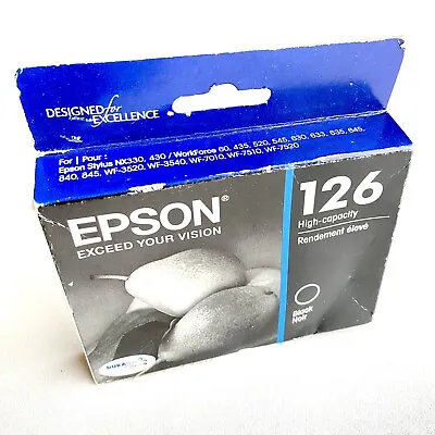 Factory Sealed Epson 126 Black Dura Brite Ink Cartridge (T126120) (EXP 2/21) • $12.99