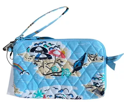 Vera Bradley RFID Slim Phone Quilted Cotton Wristlet BEACH TREASURES NEW Pattern • $34.90