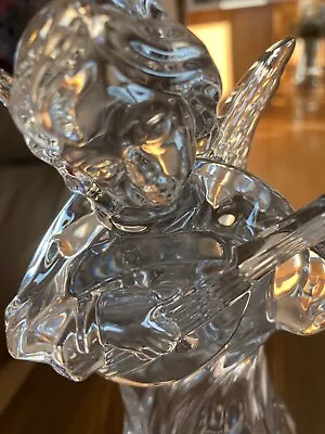 Mikasa Herald Collection Angel Playing The Mandolin Full Lead Crystal EUC • $14