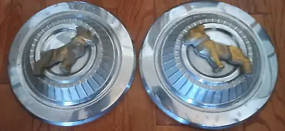 Vintage (2) 1960's Chevy SS - Poverty 10 1/2in  Dog Dish  Hubcaps W / Bulldogs • $22