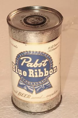 1960s Bottom Open American Can Steel Pabst Blue Ribbon Beer North Carolina Can • $49.99