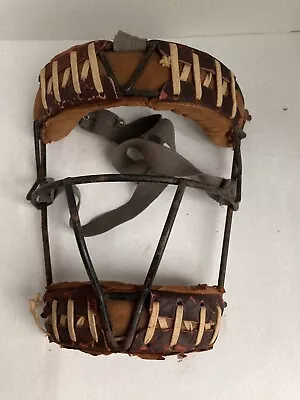 Vintage Youth Baseball Catchers Mask --  Laces Leather Decor • $20