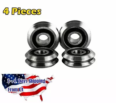 $18.45 • Buy RM2-2RS 3/8 Inch V Groove Roller Bearing Rubber Sealed Line Track (4PCS)