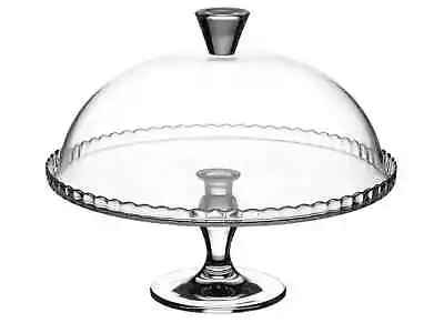 Large Glass Cake Stand Lid Pedestal Cupcake Pastry Food Serving Display Plate • £19.95