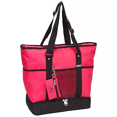 Everest Luggage Deluxe Shopping Tote - Hot Pink/Black • $19.95