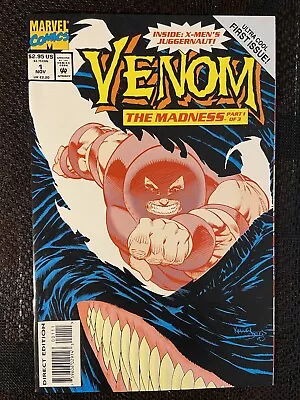 Venom The Madness #1 (1993) Venom Vs Juggernaut! • $8.99