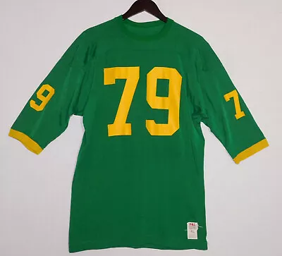 Vintage Antique Green Yellow 79 H&L Everett Washington Durene Football Jersey XL • $98.88