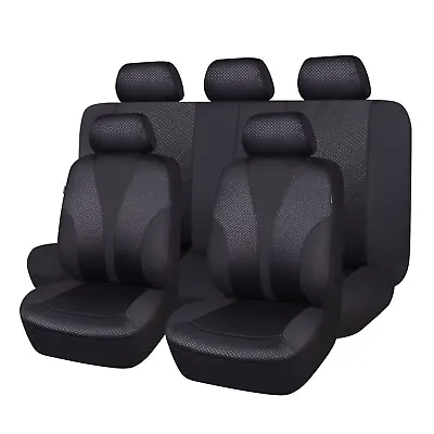 Flying Banner Universal Car Seat Covers Rear Split Black Car Accessories For Men • $29.99