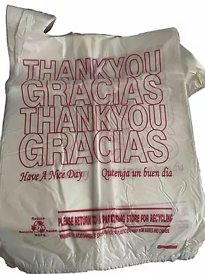 1000 Bags Thank You Plastic T-Shirt Bags (1000 Count) (11.5  X 6.5  X 2 • $25