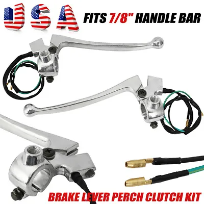 Brake Lever Perch Clutch + Drum Brake +Mirror Mount + Switch Wire 7/8  For Honda • $20.59