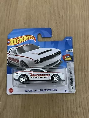 Hot Wheels '18 Dodge Challenger Srt Demon 198/250 Hw Drag Strip 2022 4/10 Hcv31 • £2.89