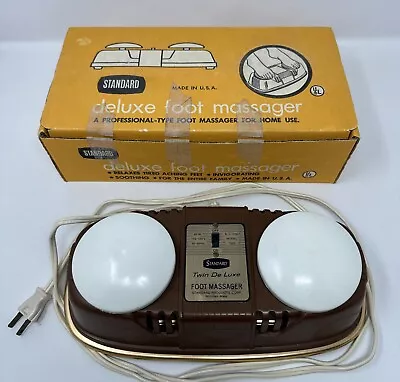 1960s Standard Deluxe Foot Massager With Box Model 1500 Vintage TESTED WORKS • $24.99