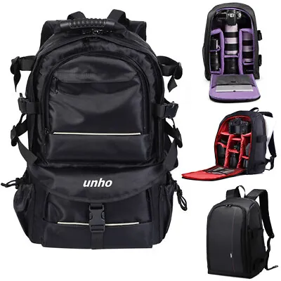 Extra Large Waterproof Camera Backpack Rucksack Case Bag Essential SLR Photo Bag • £23.98