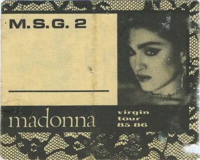 Extremely Rare MADONNA 1985/86 Virgin Tour Backstage Pass Madison Square Garden • $249.99