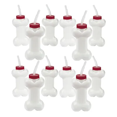 Dog Bone Cups With Straws Party Supplies Cute Party Favors12 Pieces 7.25  • $18.74