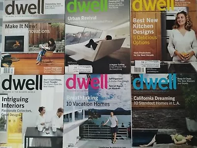 DWELL Magazines 2004 Vol.4 Editions 3-8 Modern Design Architecture MCM • $4.99