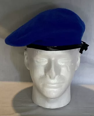 Bancroft Military Caps 100% Wool Blue Beret Size 7 3/4 EUC • $36