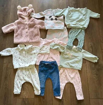 Baby Girls Next Clothes Bundle 6-9 Months Coat Leggings Outfits Sweaters • £15
