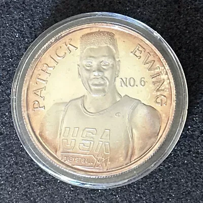 Patrick Ewing Ny Knicks Usa Olympic Coin Enviromint .999 Fine Silver Round • $79