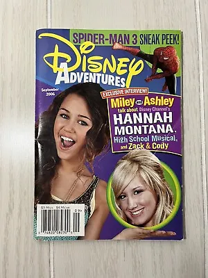 Disney Adventures Sept. 2006 Magazine Miley Cyrus Hannah Montana Ashley Tisdale • $12.99