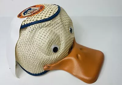 Vintage 1970's Walt Disney Disneyland Size Large Donald Duck Mesh Hat Squeaks • $40