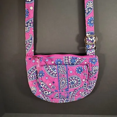 Vera Bradley Purse Lizzy Boysenberry Retired Shoulder Bag Crossbody Floral • $17.98