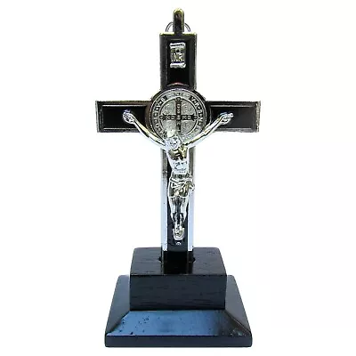 Crucifijo De Metal Con Medalla San Benito / Metal Crucifix W/St. Benedict Medal • $19.99