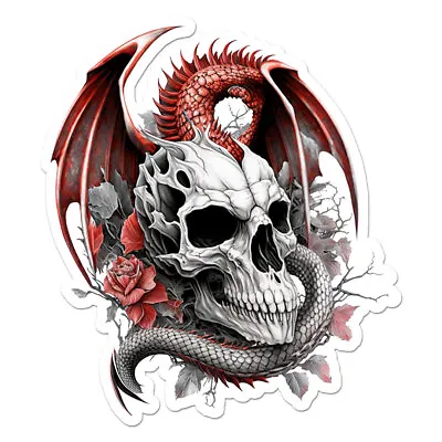 Dragon Skull Vinyl Decal Sticker - Ebn9463 • $5.07