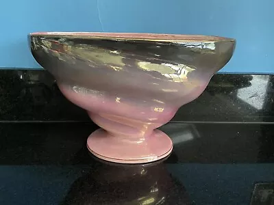 Art Deco Maling Pink/grey/silver Ombre Lustre Ware Mantle Vase Vintage • £12