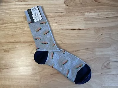 NEW - J. Crew - Men's  Sandwich  Dress Socks (One Size • Heather Gray) • $7