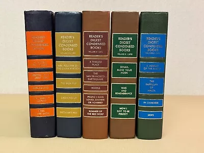 Readers Digest Condensed Lot 5 Books Vintage Decor Staging Library Rainbow • $20.99