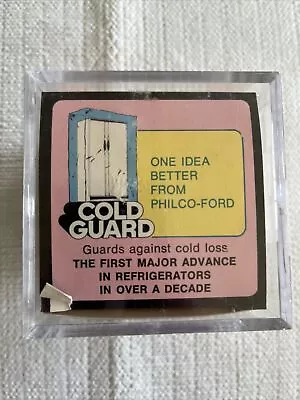 PHILCO -Ford Advertising 60-70s 6 Sided Plastic Photo Cube Refrigerator ￼ • $20.51