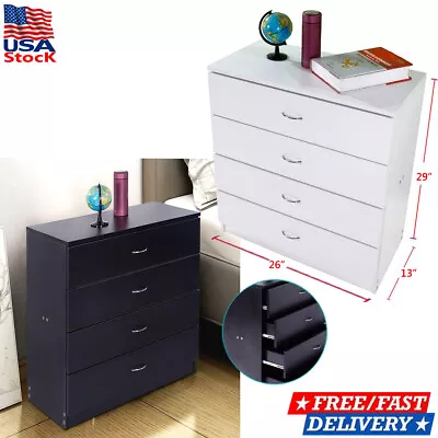 4-Tier Drawers Dresser Chest Dresser Organizer Storage Bedroom Cabinet Tower • $89.80