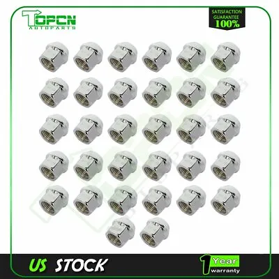 32 Open End Lug Nuts 9/16-18 Length 0.83  Chrome For Dodge Ram • $17.98