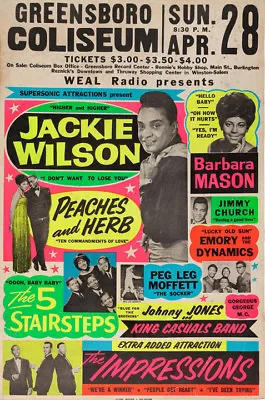 $16.96 • Buy Jackie Wilson The Impressions Greensboro Coliseum Concert  13 X 19  Photo Print 