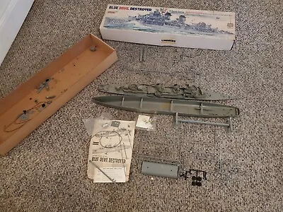 LINDBERG FLETCHER CLASS - Motorized Blue Devil Destroyer Model Kit No. 815M 1975 • $100