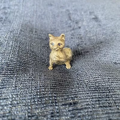 Vintage Miniature Sterling Silver Cat Figure • £50