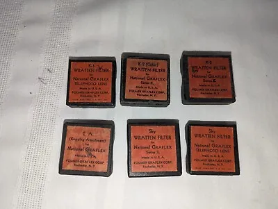 $24.99 • Buy Vintage National Graflex Wratten Filters Lot 6 Filters W/ Boxes