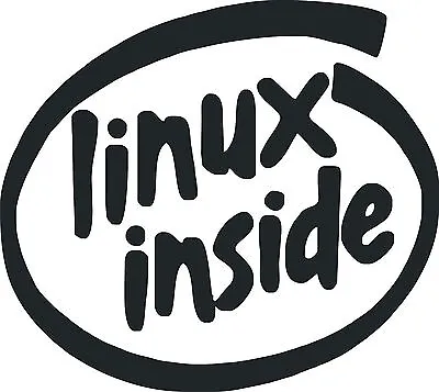 Linux Inside OS Diecut Vinyl Decal Sticker Car Window Wall Truck Windows 10  • £4.82