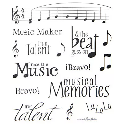 2 Sheets Music Notes Phrases & Words Stickers Planner Teacher Supply Crafts • $3.25