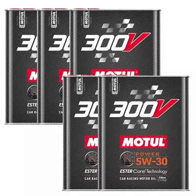 Motul 300V Competition 5W30 100% Synthetic Engine Racing Oil 110814 2L 5 Pack • $170.99