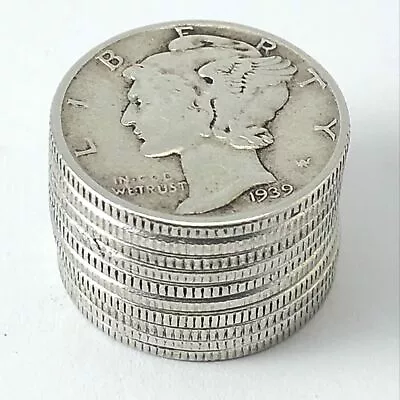 FULL DATES 10 Ea $1 Face Value 90% Silver Mercury Dimes PDS SALE • $19.99