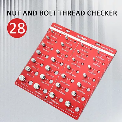 Nut And Bolt Thread Checker 44 Thread Identifier Gauge Inch And Metric Screw US • $38.74