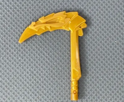 LEGO Pearl Gold Minifigure Sickle Blade Dragon Head Ninjago Minifig Toy Weapon • $3.40