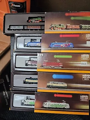 Z Scale Marklin 5 Locomotives With Wagons Org Box. Never Run. Cool Trains RARE • $999